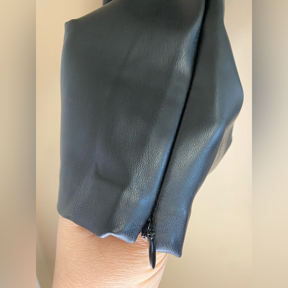 ZARA Black Faux Leather Pants - Picture 11 of 12
